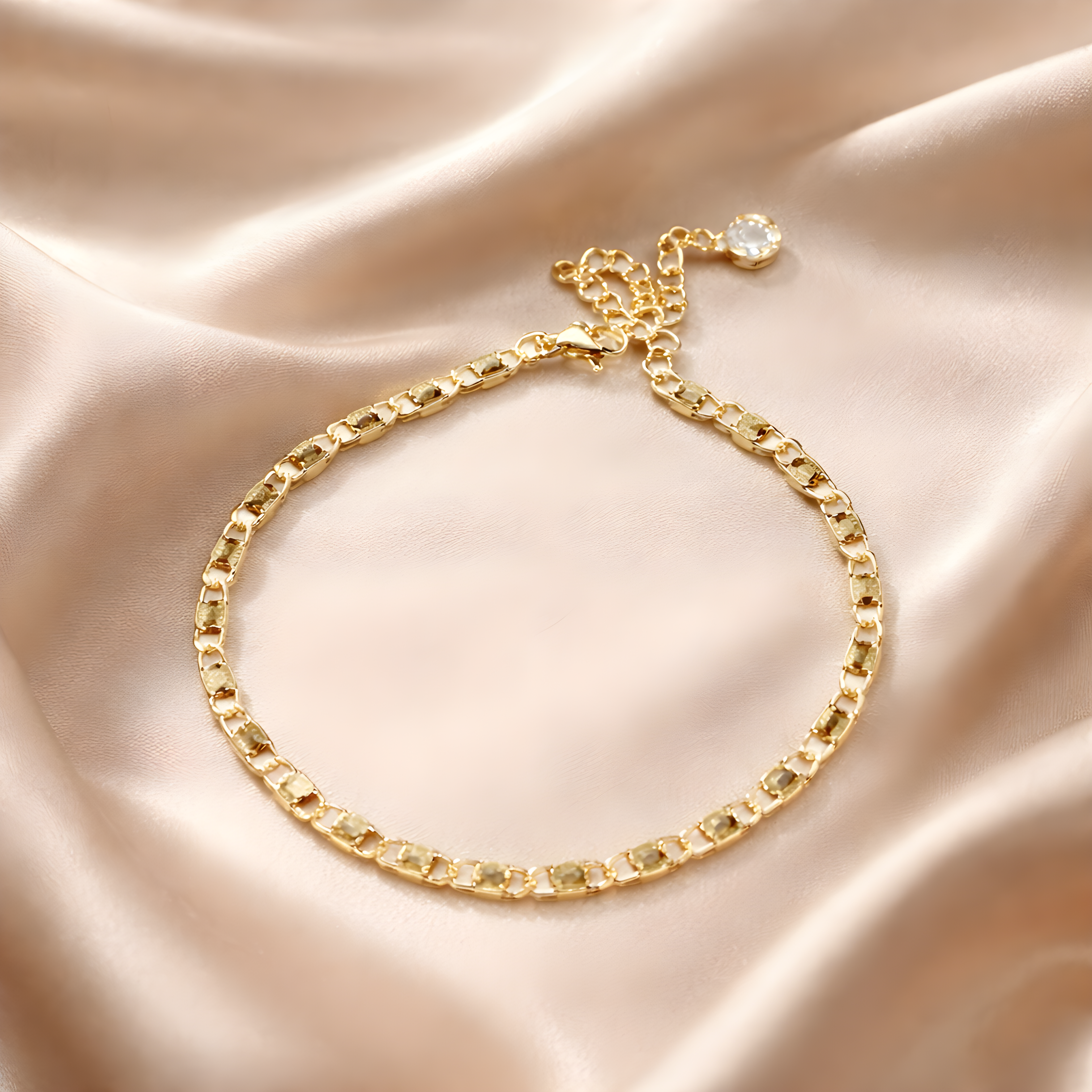 Сhaîne Armband – Goldenes Gliederarmband im Mariner-Stil