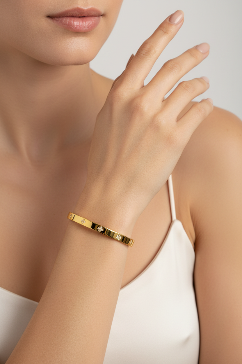 Amélie Armband – Edelstahl mit 18K Goldvergoldung – Femmes Collection | Alextra Jewelry