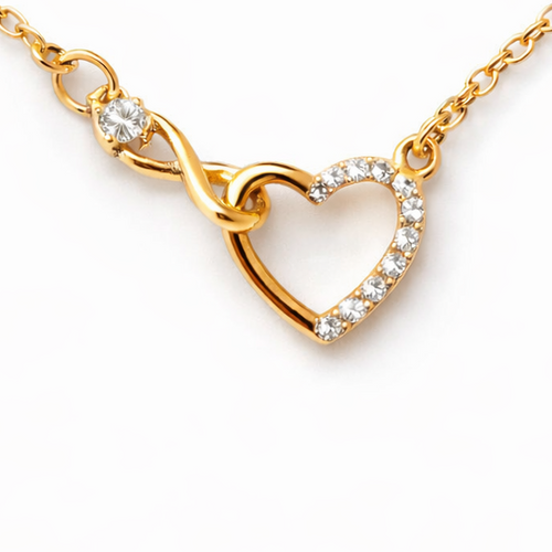 Amour Éternel Halskette – Edelstahl mit 18K Goldvergoldung oder in silberfarbener Ausführung – Herz Anhänger | Alextra Jewelry