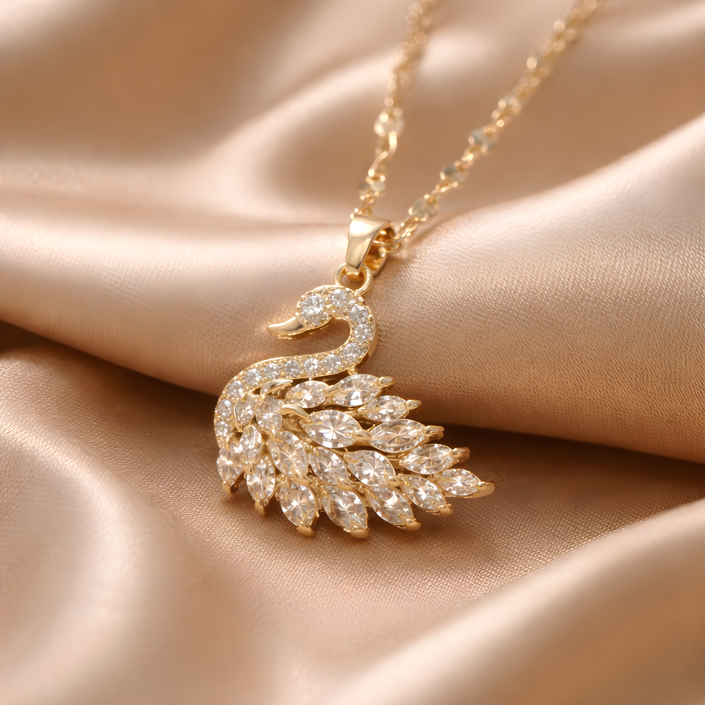 Cygne Éternel Collier – Edelstahl mit 18K Goldvergoldung – Schwan Anhänger Gold | Alextra Jewelry