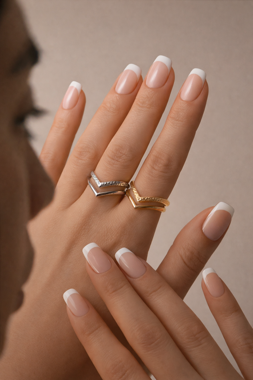 Duo Eternité Ring – Edelstahl mit 18K Goldvergoldung und in silberfarbener Ausführung – Doppelring | Alextra Jewelry