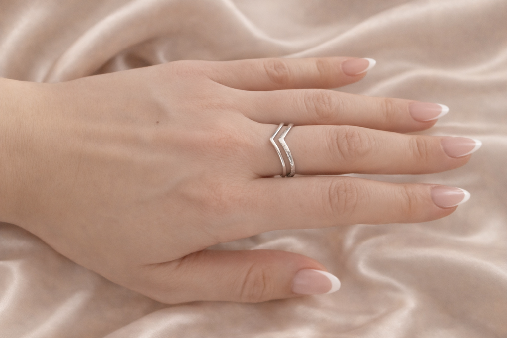 Duo Eternité Ring – Edelstahl in silberfarbener Ausführung – Doppelring | Alextra Jewelry
