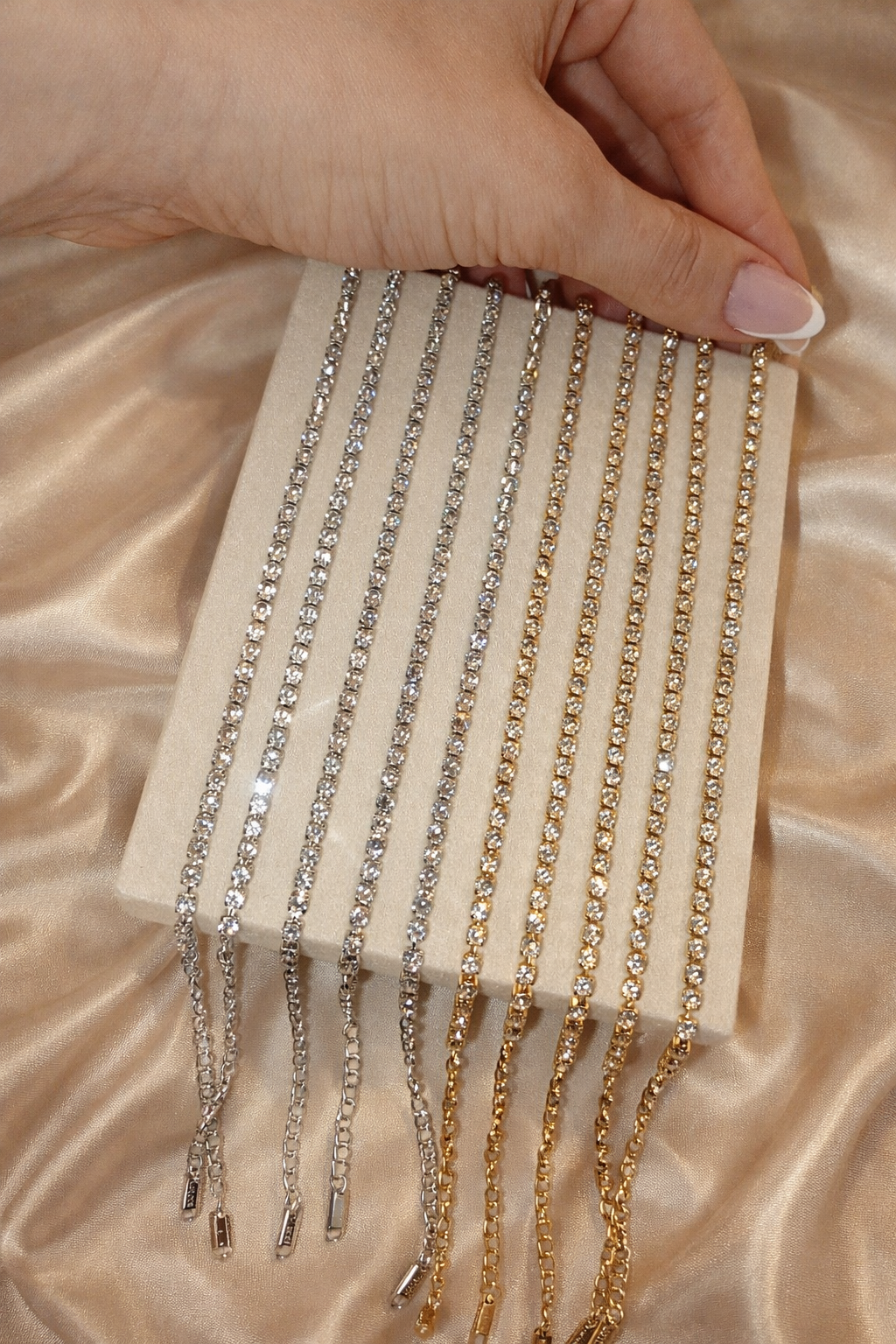 Éclat Armband – Edelstahl mit 18K Goldvergoldung oder in silberfarbener Ausführung – Tennisarmband | Alextra Jewelry