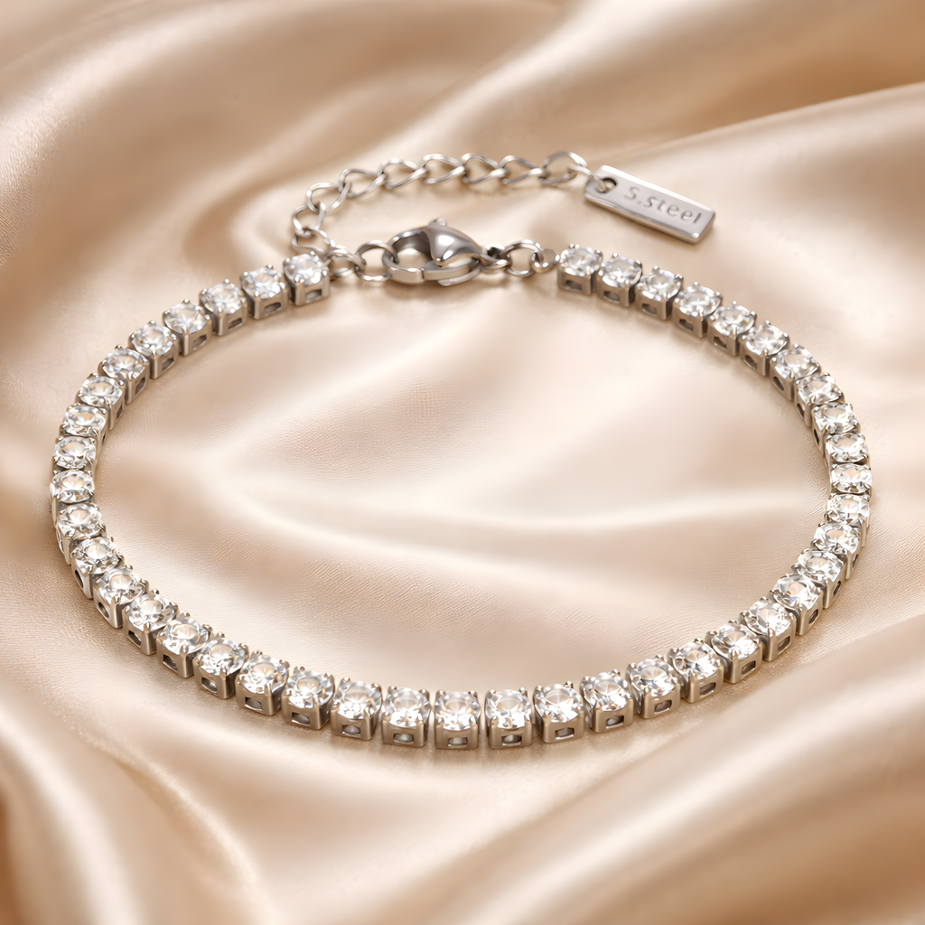 Éclat Armband – Edelstahl mit 18K Goldvergoldung oder in silberfarbener Ausführung – Tennisarmband | Alextra Jewelry