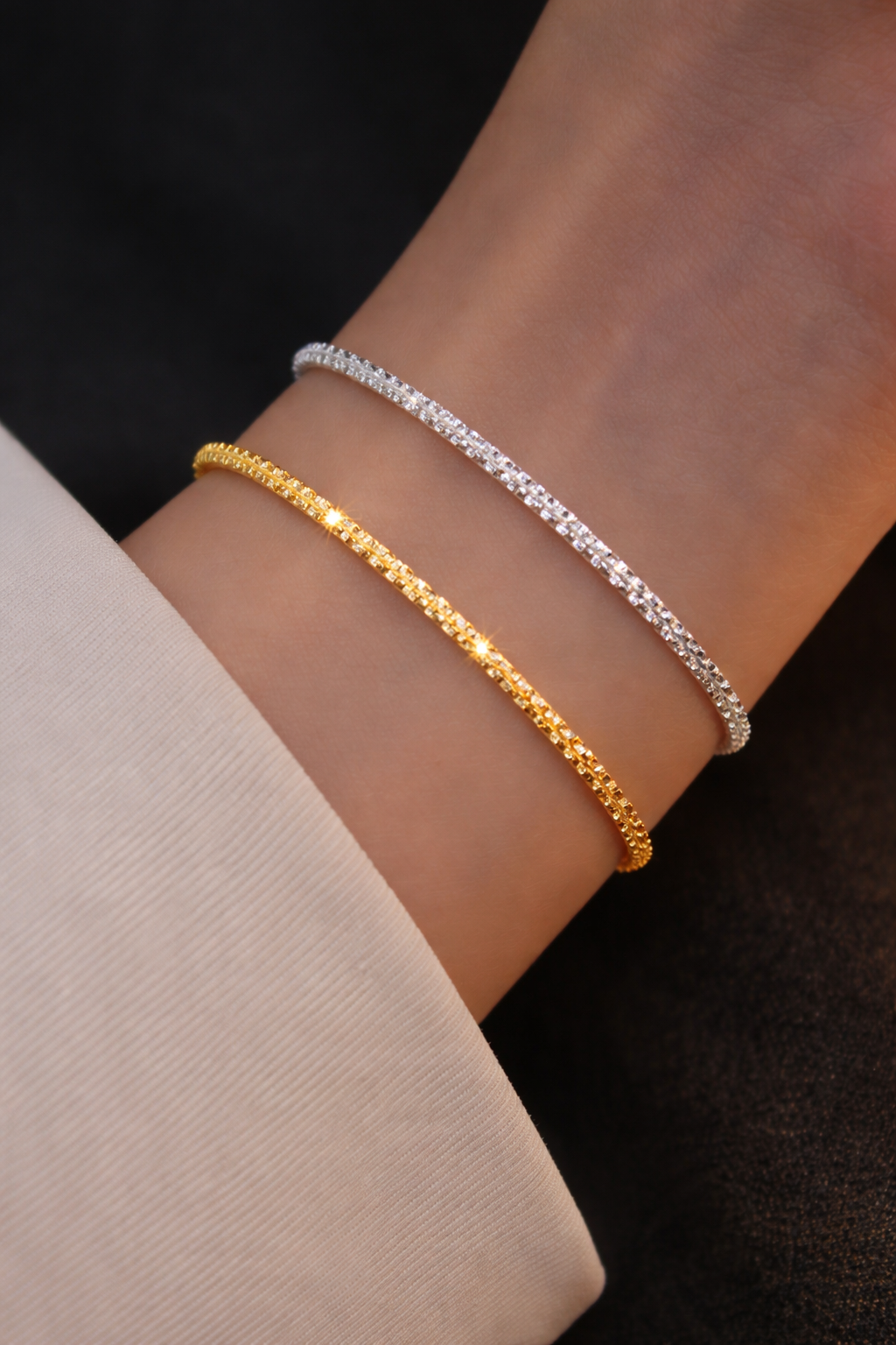 Étincelle Armband – Edelstahl mit 18K Goldvergoldung oder in silberfarbener Ausführung | Alextra Jewelry