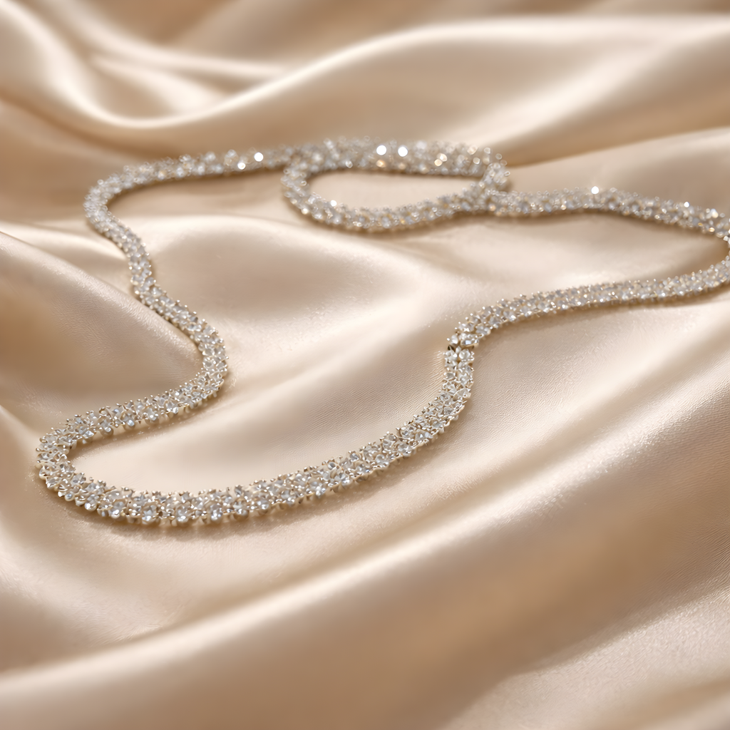 Étincelle Kette – Edelstahl in silberfarbener Ausführung – Funkelnde Kette | Alextra Jewelry