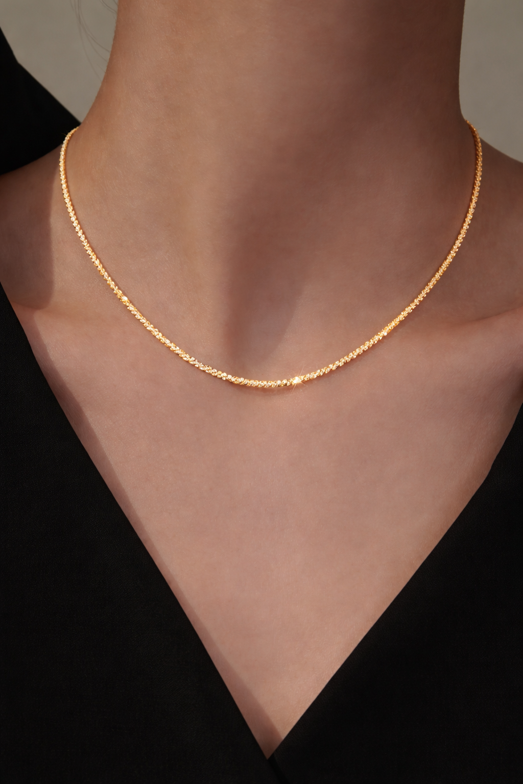 Étincelle Kette – Edelstahl mit 18K Goldvergoldung – Funkelnde Kette | Alextra Jewelry