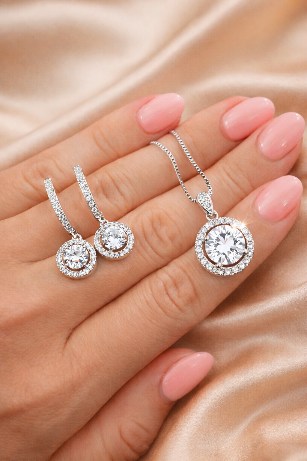 Lumière Éternelle Set – Edelstahl in silberfarbener Ausführung – Zirkonia | Alextra Jewelry