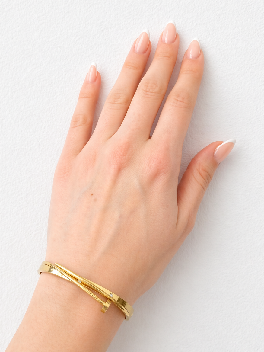 Noémie Armband – Edelstahl mit 18K Goldvergoldung oder in silberfarbener Ausführung – Femmes Collection | Alextra Jewelry
