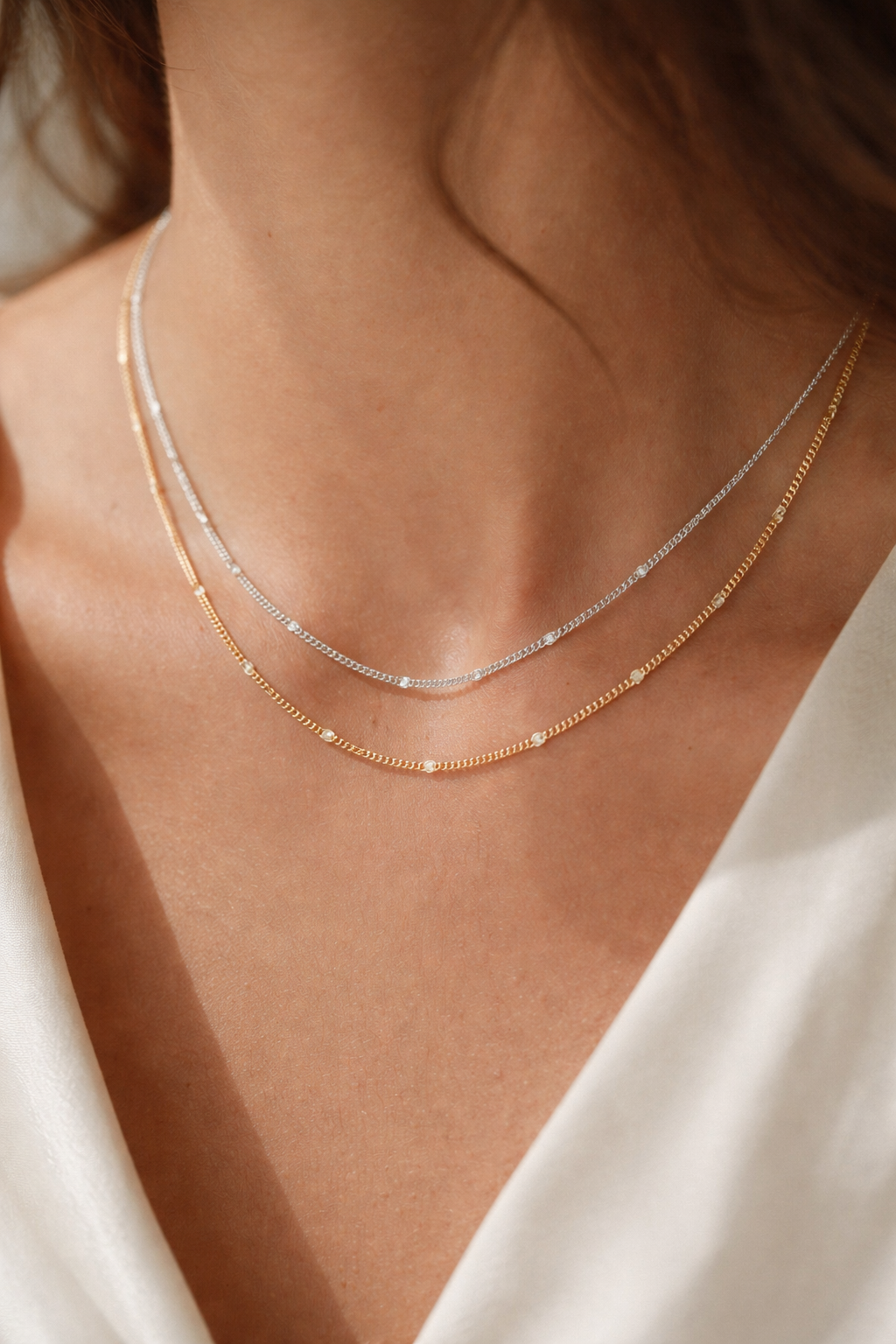Points Kette – Edelstahl mit 18K Goldvergoldung – Kugelkette | Alextra Jewelry
