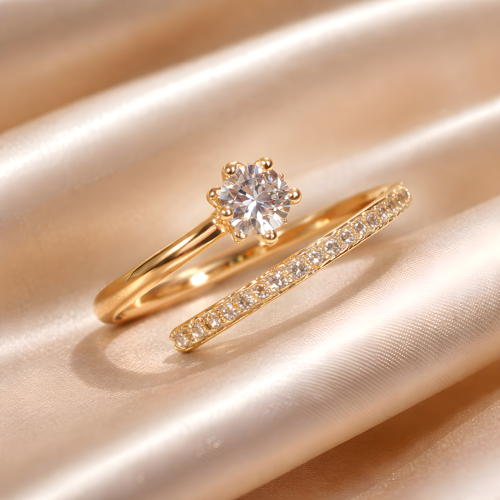 Spirale d'Amour Ring – Edelstahl mit 18K Goldvergoldung & Zirkonia – Spiralform | Alextra Jewelry