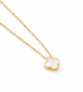 Trèfle Nacré Halskette – Edelstahl mit 18K Goldvergoldung – Kleeblatt & Perlmutt | Alextra Jewelry