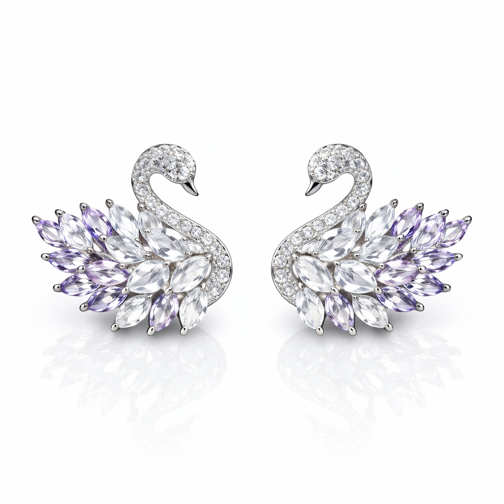 Cygne Éternel – Silber & Flieder