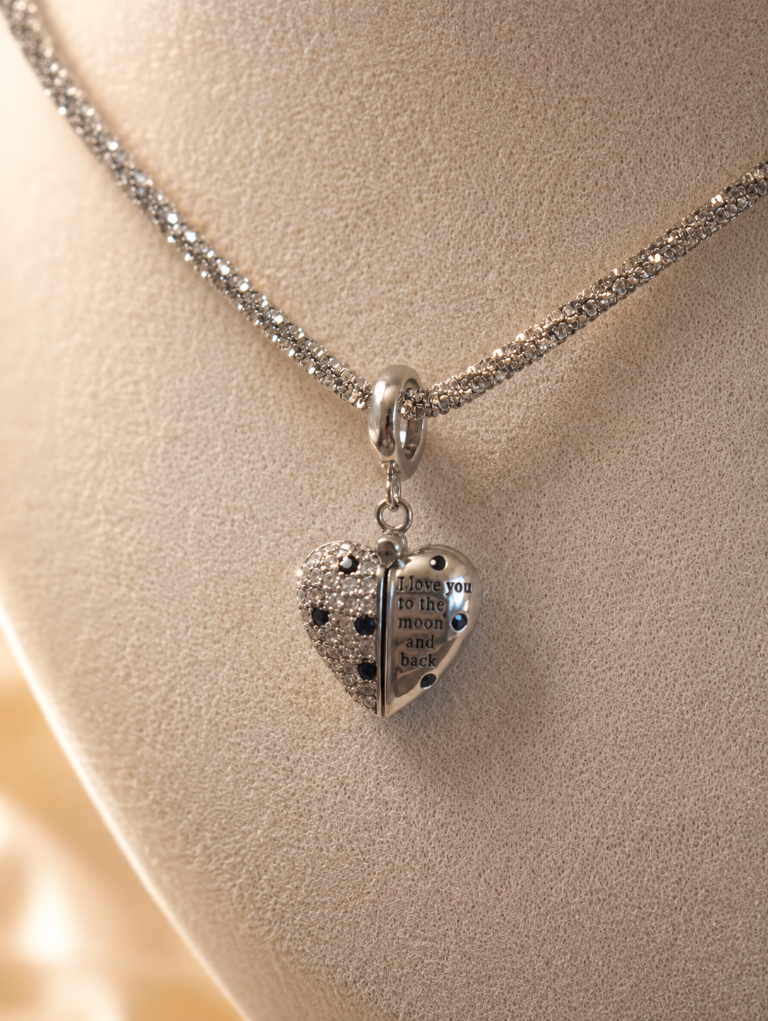 Bis zum Mond Collier – Herz-Anhänger 