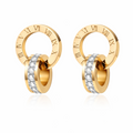 Tempus Éternel Ohrringe – Edelstahl mit 18K Goldvergoldung oder in silberfarbener Ausführung – Römische Ziffern | Alextra Jewelry