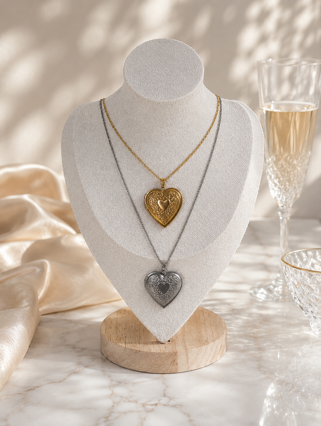 Herzmedaillon Halskette – Öffnender Herzanhänger mit Gravur | Alextra Jewelry