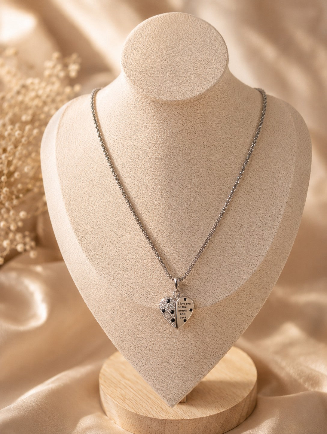 Bis zum Mond Collier – Herz-Anhänger 
