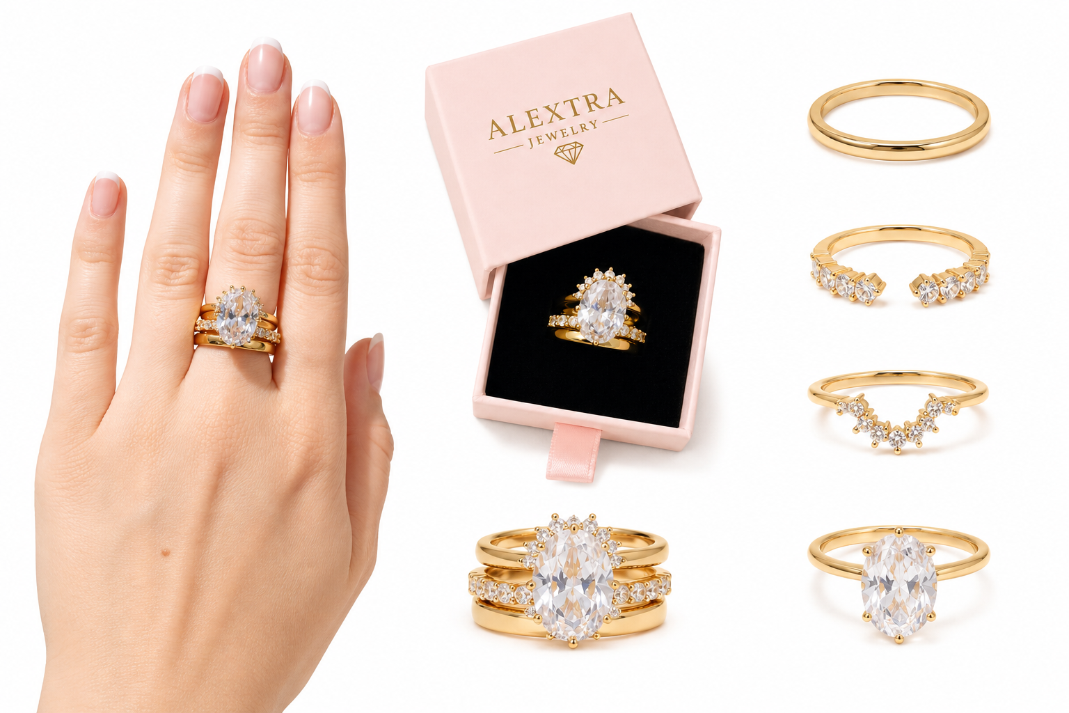 Royal Icon Ring Set – In der Alextra Jewelry Geschenkbox