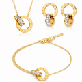 Tempus Éternel Set – Edelstahl mit 18K Vergoldung oder in silberfarbener Ausführung – Römische Ziffern | Alextra Jewelry