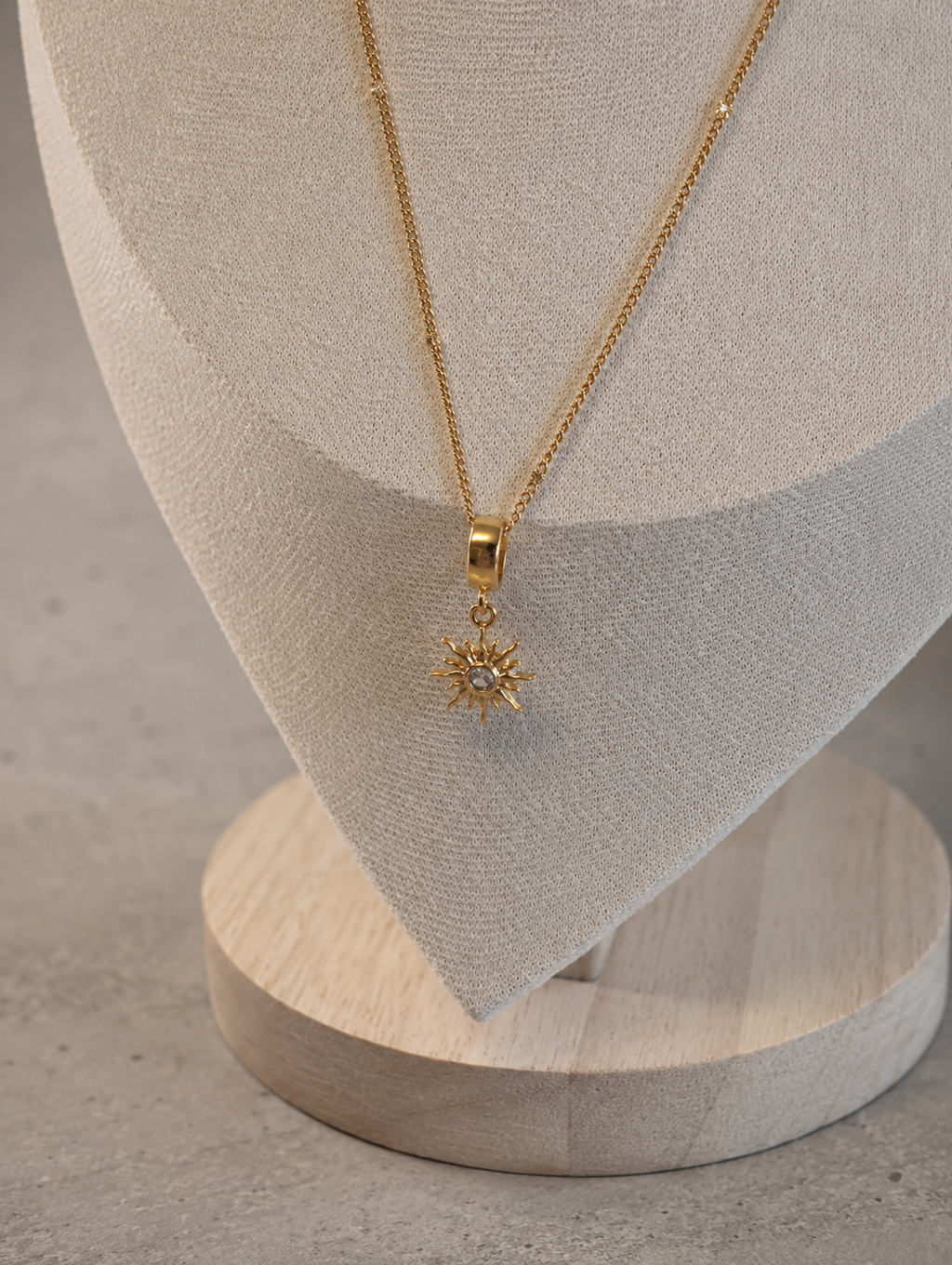 Sonne & Mond Collier Set – Sterlingsilber Partnerkette mit Mond- und Sonnen-Anhänger, Edelstahlketten in Silber und Gold, 42 cm