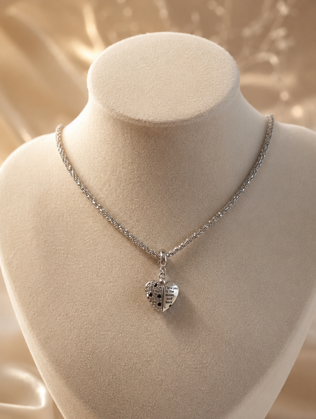 Bis zum Mond Collier – Herz-Anhänger 