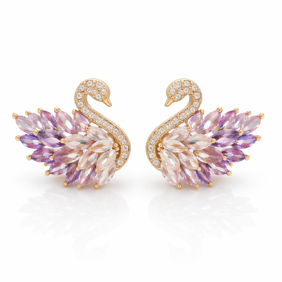 Cygne Éternel – Gold & Flieder