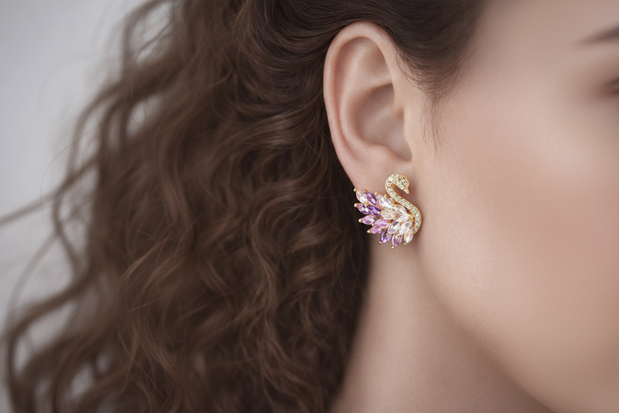 Cygne Éternel – Gold & Flieder