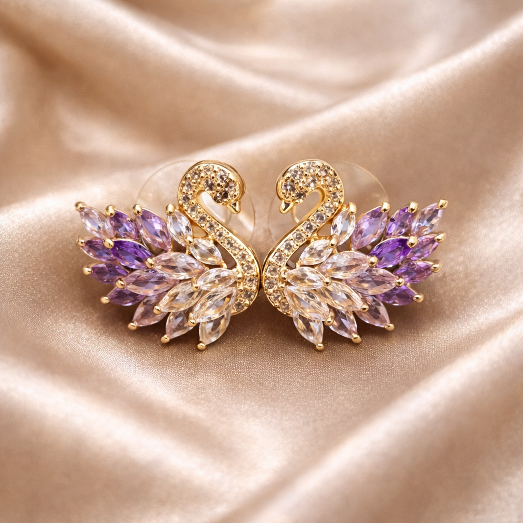 Cygne Éternel – Gold & Flieder